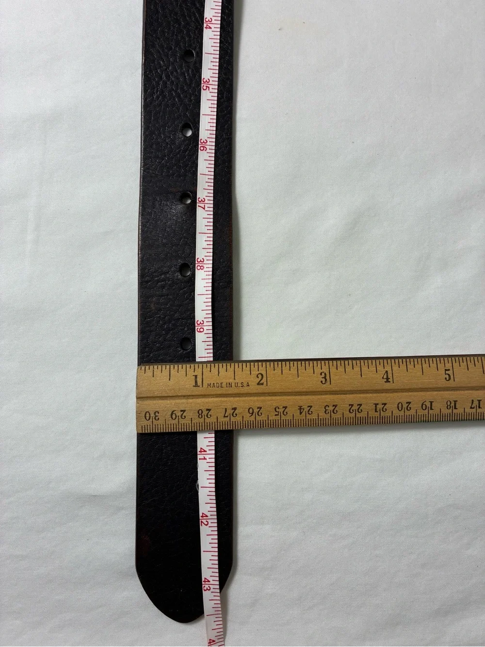 Volpi Concerie Mens Belt Genuine Leather from Italy Chocolate Brown Brass Buckle